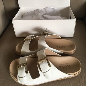Whitney Sandal in White - ABLE